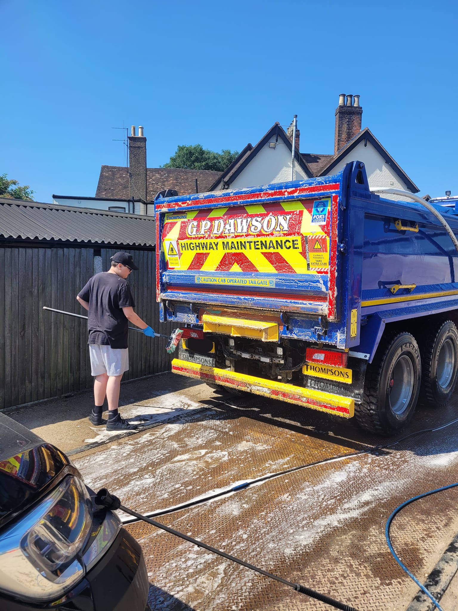 SBC Fleet Cleaning on site with its branded service van
